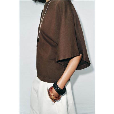 WASHED CAP SLEEVE T-SHIRT