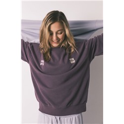 Sudadera felpa algodón morada