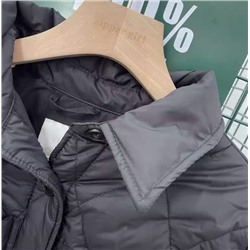 Женское однотонное хлопковое пальто-поло средней длины с разрезом H&*M