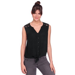 Damen Blusentop in Crepp-Optik