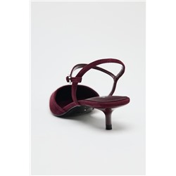 SUEDE KITTEN HEEL SLINGBACKS