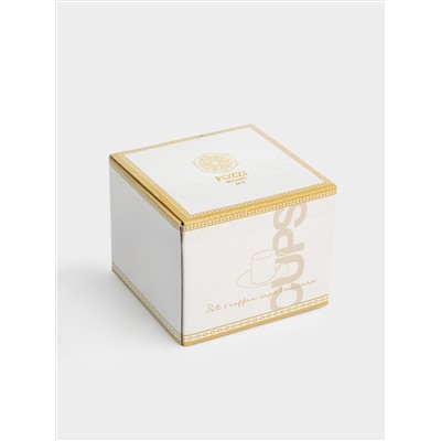 Пара кофейная, 2 перс, 4 пр, фарфор N, белая, с золотистым орнаментом, Golden