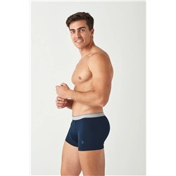 U.S. Polo Assn. Erkek Beyaz - Lacivert 2 Li Boxer 80370