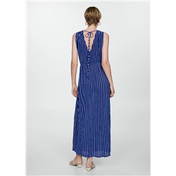 Vestido estampado rayas lazo