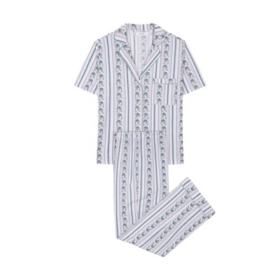 Pijama camisero Capri 100% algodón rayas