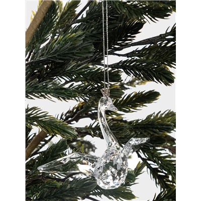 Игрушка елочная, 11х9 см, акрил, Хрустальный лебедь, Event