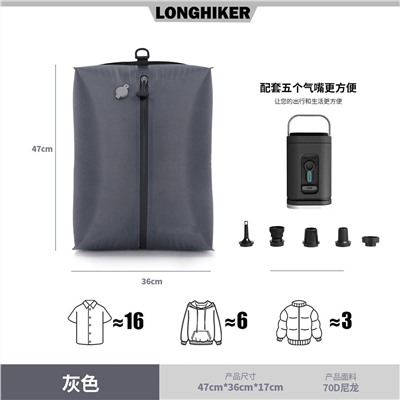 Вакуумная сумка для чемодана (28 л) В комплекте с насосом . Идеальный вариант, чтоб утромбовать вещи в чемодане .