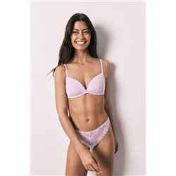 Sujetador triangular relleno encaje lila CHARMING