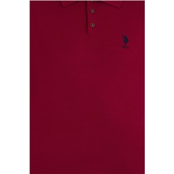 Erkek Bordo Polo Yaka Triko Kazak