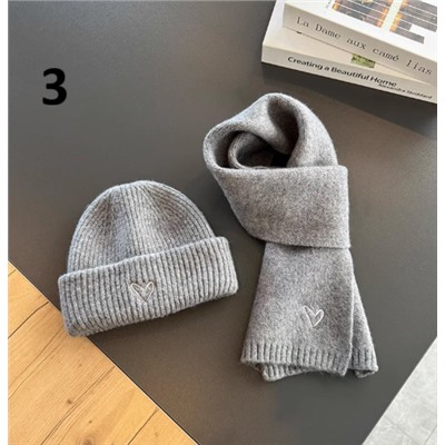 Шапка и шарф для мальчиков/девочек. Размер 2-10 лет