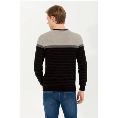 Erkek Siyah Bisiklet Yaka Triko Kazak