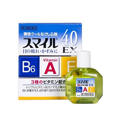 Lion 40 EX Капли для глаз с аминокислотами и вит. B6, A, E, охлаждающий эффект, индекс 5, 15 мл