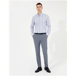 Mavi Slim Fit Uzun Kollu Gömlek
