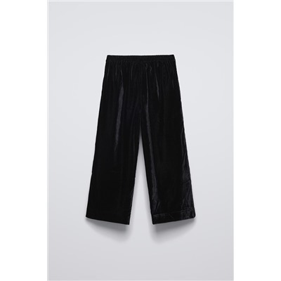 VELVET TROUSERS WITH BEAD APPLIQUÉS