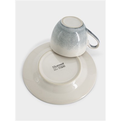 Пара кофейная, 1 перс, 2 пр, 90 мл, керамика, серо-голубая, Vulcano