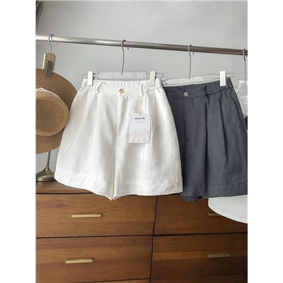 Женские  льняные шорты идеальной длины