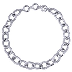 Колье (покрытие палладий) 50см, Есть комплект