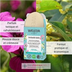 Weleda Shower Bar Douche Végétale Solide Géranium & Litsea Cubeba Bio 75g