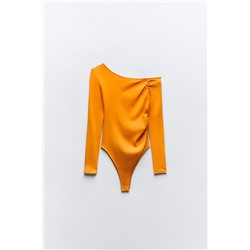 ASYMMETRIC DRAPED BODYSUIT