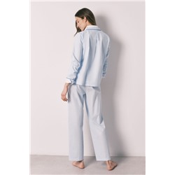 Pijama camisero Hello Kitty algodón azul