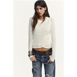 JUMPER WITH WAISTCOAT DETAIL