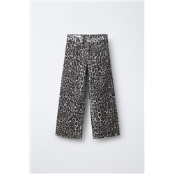 PANTALÓN DENIM WIDE LEG ANIMAL PRINT