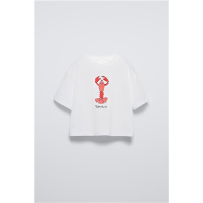 EMBROIDERED LOBSTER T-SHIRT