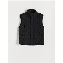 Steppweste mit Stehkragen