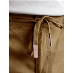 Брюки с поясом на резинке из эластичного твилла