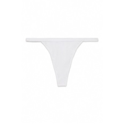 Tanga tanga algodón desagujado blanco