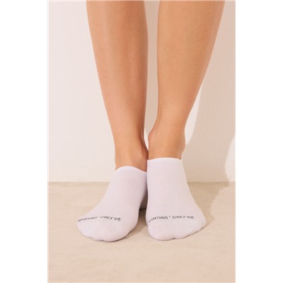 Pack 3 calcetines invisibles algodón blancos