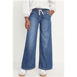 High-Waisted Baggy Wide-Leg Pull-On Jeans for Girls