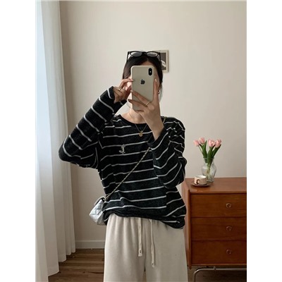 Уютный свободный лонг в полоску   Экспорт