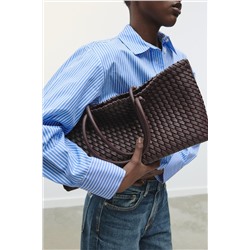 BRAIDED ELONGATED TOTE BAG