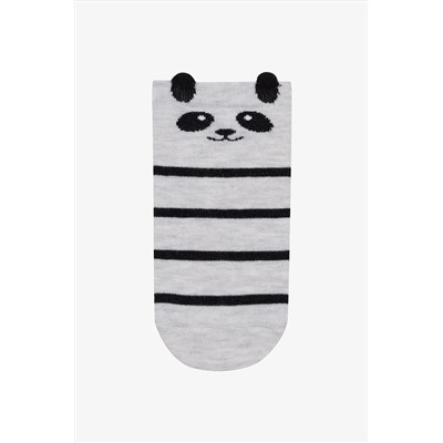 Penti 3 Çift Pamuklu Panda Desenli Patik Çorap
