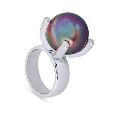 Кольцо (Майорка 16мм бургунди хамелеон; покрытие родий), Есть комплект