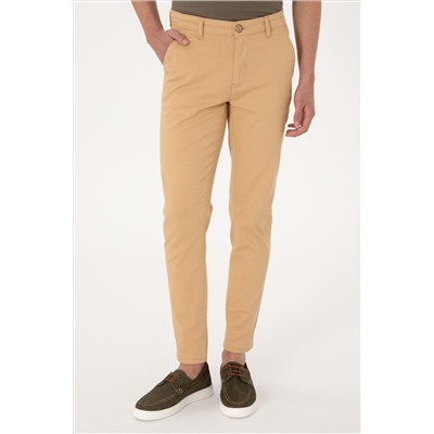 Erkek Camel Kanvas Pantolon