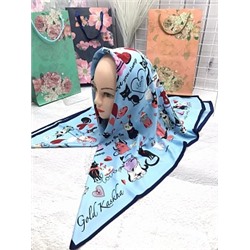 Платок женский с креативными кошками (100*100 см.) арт. 248354