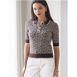 Джемпер жаккардовой вязки с кашемиром