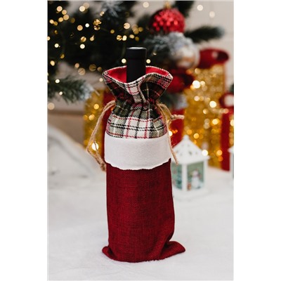 Украшение на бутылку набор Снеговик и Олень 2 шт