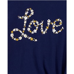 Carter's | Kid Glitter Dinosaur Tie-Front Jersey Tee