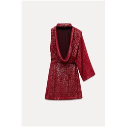 POCAS UNIDADES VESTIDO MINI LENTEJUELAS ASIMÉTRICO