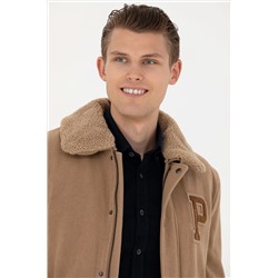 Erkek Camel Kaşe Mont