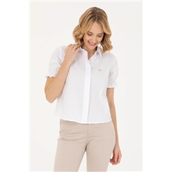Kadın Beyaz Kısa Kollu Gömlek