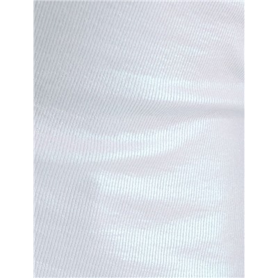 Топ с закрытым декольте из хлопка с эластаном в рубчик с матовым покрытием металлик