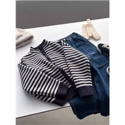 Полосатый кардиган для девочек. Тренд 2026