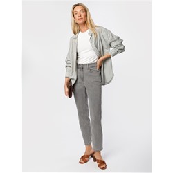 Укороченные джинсы из эластичного денима