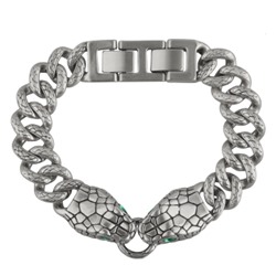 Браслет Гипноз (кристаллы SW зеленые; покрытие античное серебро) 18-20см, Есть комплект