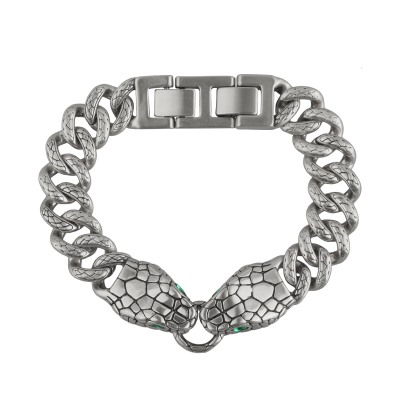 Браслет Гипноз (кристаллы SW зеленые; покрытие античное серебро) 18-20см, Есть комплект