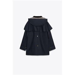 TRENCH CAPUCHA CUELLO CONTRASTE ZW COLLECTION LIMITED EDITION